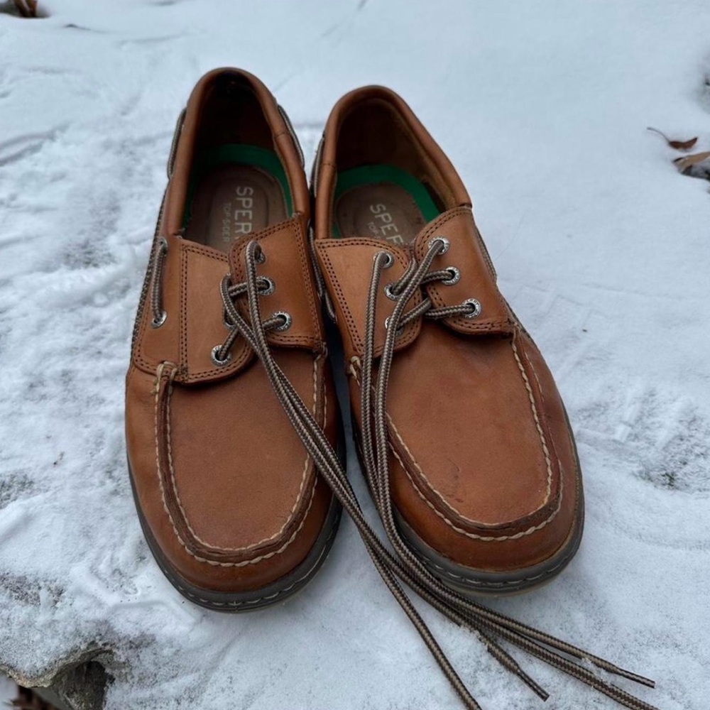 Sperry Men's Tan Leather Deck Shoes